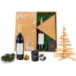 Geschenkset / Präsenteset: Wein-Nachts-Baum