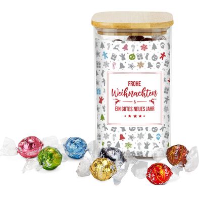 Präsenteset - Lindor Team-Glas Frohe Weihnachten