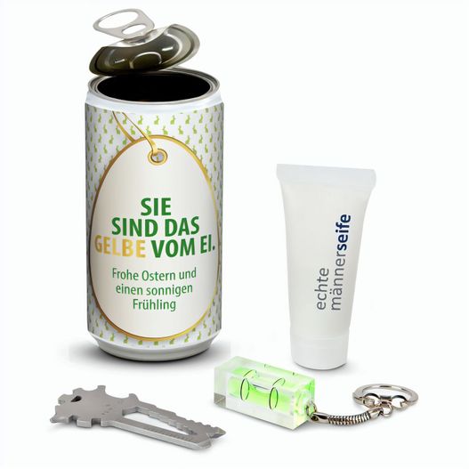 Geschenkset / Präsenteset: Männer-Geheimnis Ostern - Etikett Sie sind das Gelbe vom Ei (Bild 1)