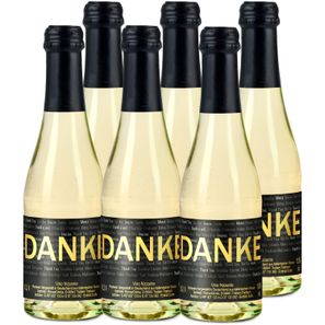 6x Danke Secco Flaschen, 0,2 l