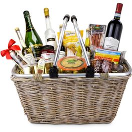 Geschenkset / Präsenteset: Geschenkkorb XXL - Einkaufskorb mit 14 leckeren Produkten