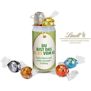 Geschenkartikel / Präsentartikel: Lindt-Geheimnis Ostern - Etikett Du bist das Gelbe vom Ei