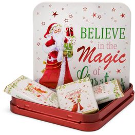 Geschenkartikel / Präsentartikel: Schokoladendose Weiße Weihnacht