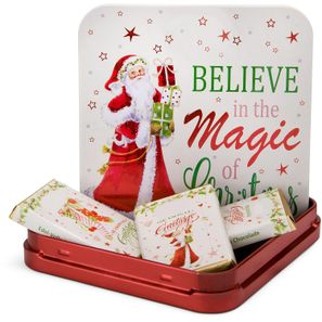 Geschenkartikel / Präsentartikel: Schokoladendose Weiße Weihnacht