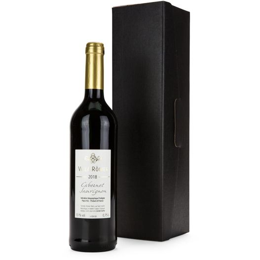 Geschenkset / Präsenteset: Rotwein im schwarzen Geschenkkarton (Bild 1)