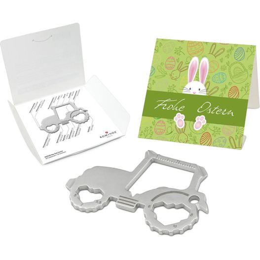 Produktabbildung ROMINOX® Key Tool Tractor (18 Funktionen) Frohe Ostern Hase ROMINOX® Key Tool Tractor (18 Funktionen) Frohe Ostern Hase (Bild 1)