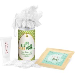 Produktabbildung Geschenkset / Präsenteset: SPA Dose Ostern - Etikett Du bist das Gelbe vom Ei Geschenkset / Präsenteset: SPA Dose Ostern - Etikett Du bist das Gelbe vom Ei