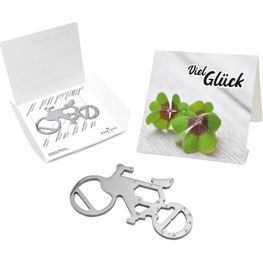 Produktabbildung ROMINOX® Key Tool Bicycle (19 Funktionen) Viel Glück ROMINOX® Key Tool Bicycle (19 Funktionen) Viel Glück