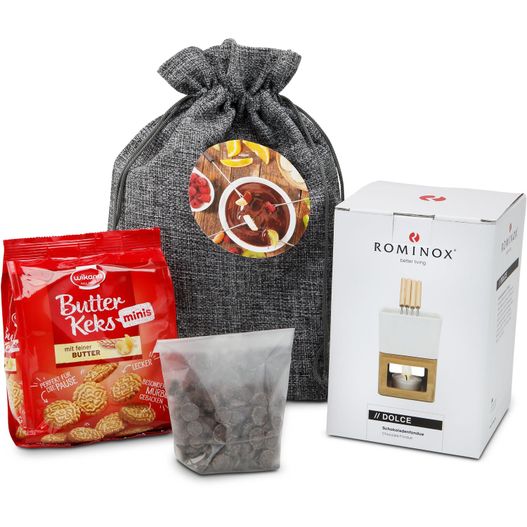 Geschenkset / Präsenteset: Schokofondue im Beutel (Bild 1)