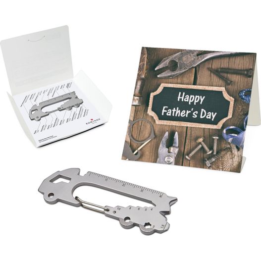 tageskarte eines vaters mit werkzeug und karte ROMINOX® Key Tool Truck (22 Funktionen) Happy Father's Day (Bild 1)