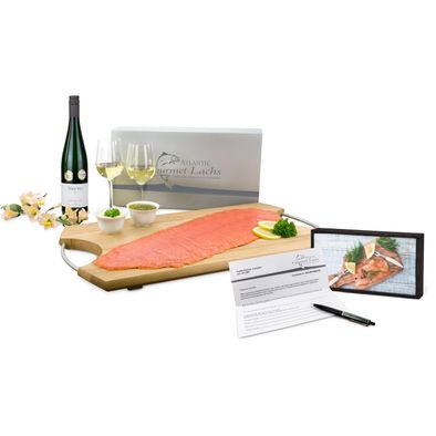 Lachs-Gutschein in Holzbox: Genießer