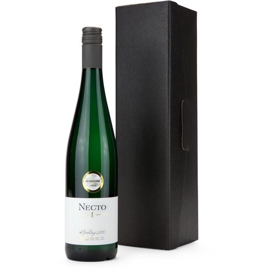 Geschenkset / Präsenteset: Weißwein im schwarzen Geschenkkarton (Bild 1)