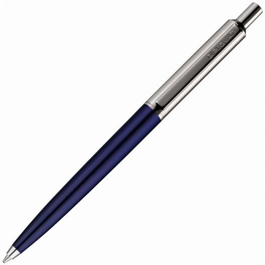 ein stift mit blauem lauf und silberner spitze Diplomat EQUIPMENT Kugelschreiber (Bild 1)