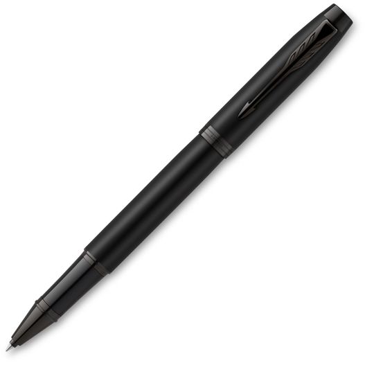 ein stift mit einem schwarzen körper und einer schwarzen kappe Parker IM Achromatic Matt BT Rollerball (Bild 1)