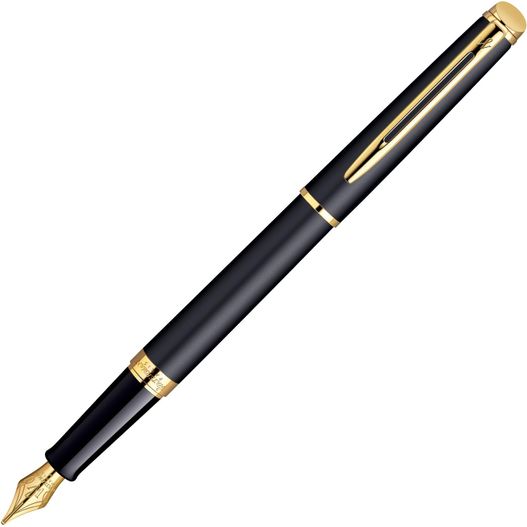 ein stift mit einem goldenen trimm und schwarzem körper Waterman HÉMISPHÈRE Matt GT Füllfederhalter (Bild 1)
