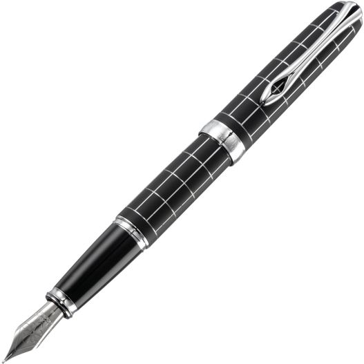 ein stift mit einem schwarzen und silbernen finish Diplomat EXCELLENCE Aplus Raute Füllfederhalter (Bild 1)