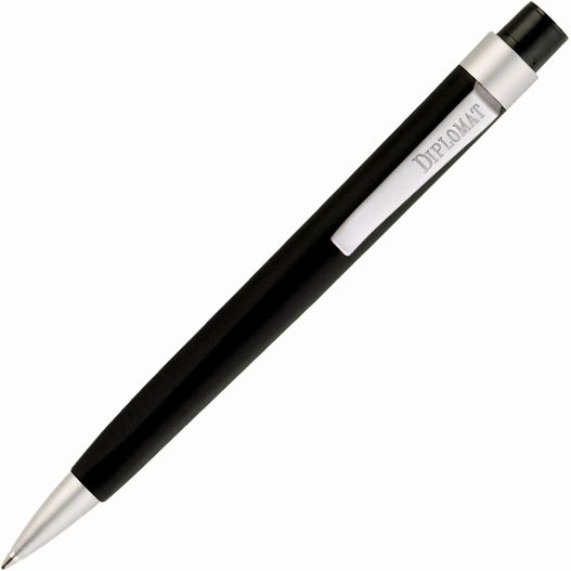 ein stift mit schwarzem körper und silberspitze Diplomat MAGNUM Standard Kugelschreiber (Bild 1)