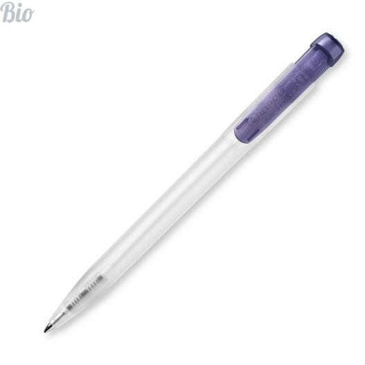 ein stift mit einer lila spitze und einer weißen spitze HK - INGEO PEN CLEAR Kugelschreiber (Bild 1)