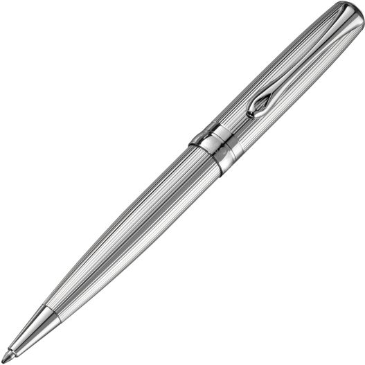 ein stift mit einem silbernen finish und einer schwarzen spitze Diplomat EXCELLENCE A2 Guillochiert Chrom Kugelschreiber (Bild 1)