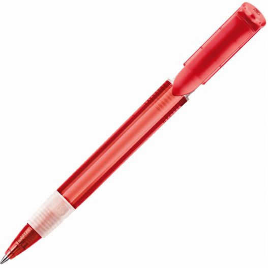 ein roter stift mit weißer spitze HK - S40 GRIP CLEAR Kugelschreiber (Bild 1)