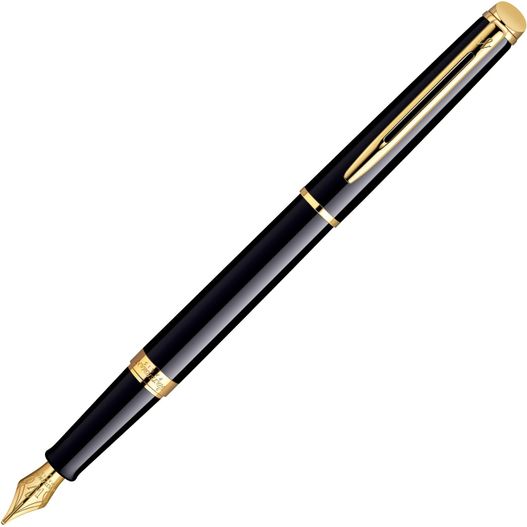 ein stift mit einem goldenen trimm und schwarzem körper Waterman HÉMISPHÈRE GT Füllfederhalter (Bild 1)