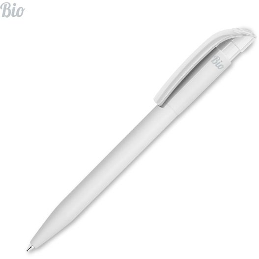 ein stift mit einer weißen kappe und einer schwarzen spitze HK - S45 BIO Eco Kugelschreiber (Bild 1)