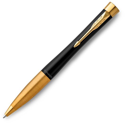 ein stift mit goldspitze und schwarzem körper Parker URBAN GT Kugelschreiber (Bild 1)