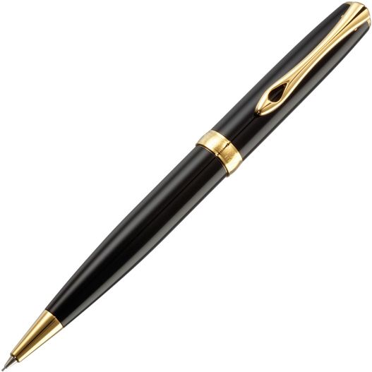 ein stift mit einem goldenen trimm und schwarzem körper Diplomat EXCELLENCE A2 Lack - Gold Bleistift (Bild 1)