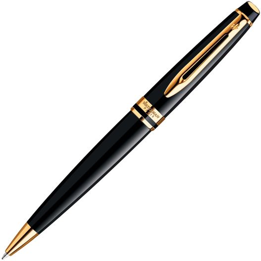 ein schwarzer und goldener stift mit goldspitze Waterman EXPERT GT Kugelschreiber (Bild 1)
