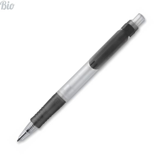 ein stift mit schwarzem lauf und silberspitze HK - VEGETAL PEN CLEAR Kugelschreiber (Bild 1)