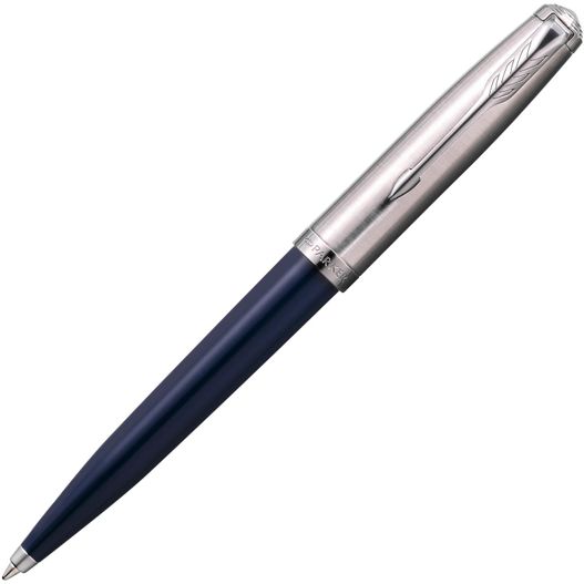 ein stift mit blauem lauf und silberner spitze Parker 51 CT Kugelschreiber (Bild 1)