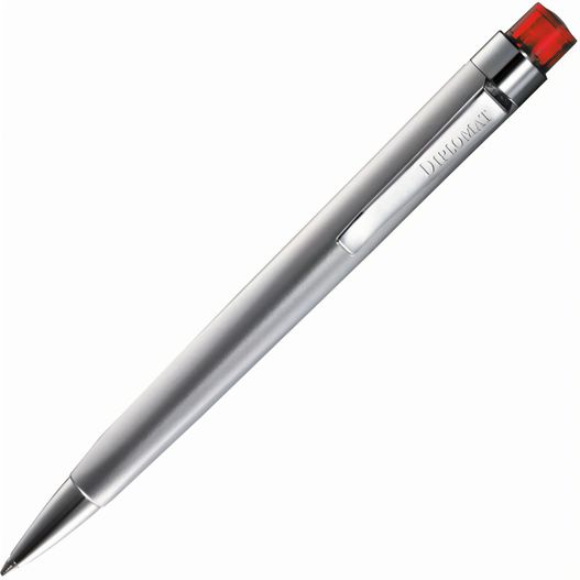 ein stift mit einer roten spitze auf einem weißen hintergrund Diplomat MAGNUM Silver Line Kugelschreiber (Bild 1)