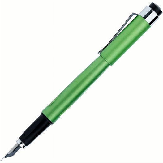 ein grüner stift mit schwarzer spitze Diplomat MAGNUM Glanzchrom Füllfederhalter (Bild 1)