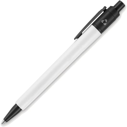 ein stift mit schwarzer spitze und weißem körper HK - BARON 03 RECYCLED Kugelschreiber (Bild 1)