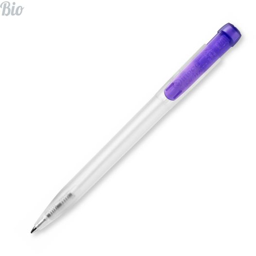ein stift mit einer lila spitze und einer weißen spitze HK - INGEO PEN CLEAR Kugelschreiber (Bild 1)