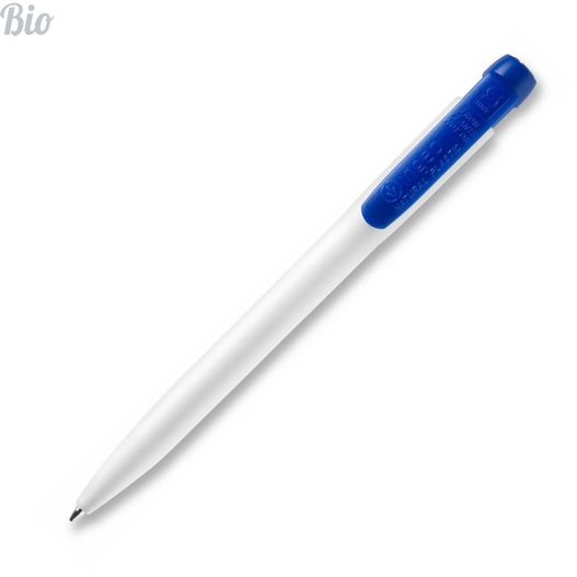 ein stift mit blauer spitze auf weißem hintergrund HK - INGEO PEN Kugelschreiber (Bild 1)