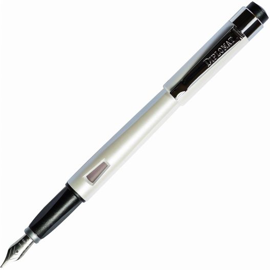 ein stift mit einer schwarzen spitze und einem weißen körper Diplomat MAGNUM Glanzchrom Füllfederhalter (Bild 1)