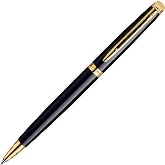 ein stift mit einem goldenen trimm und schwarzem körper Waterman HÉMISPHÈRE GT Kugelschreiber (Bild 1)