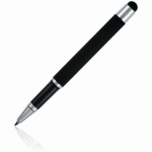 ein stift mit schwarzem körper und silber Pierre Cardin CLAUDIE Rollerball (Bild 1)