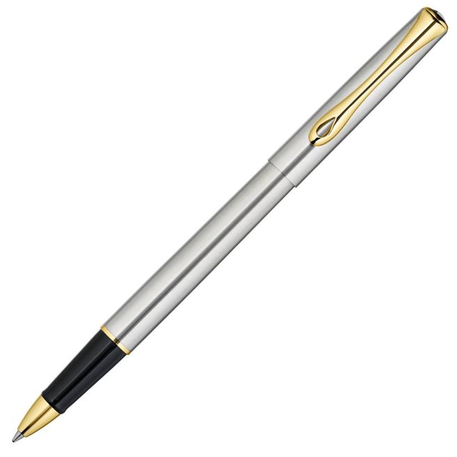 Diplomat TRAVELLER Edelstahl Gold Rollerball