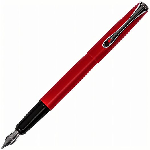 ein roter stift mit schwarzer spitze Diplomat ESTEEM Lack Füllfederhalter (Bild 1)