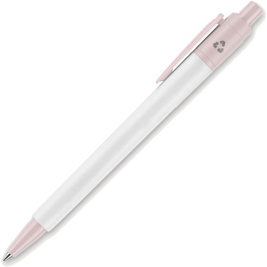 ein stift mit einer rosa spitze und einem weißen körper HK - BARON 03 RECYCLED Kugelschreiber (Bild 1)