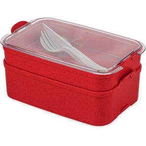 koziol STAKK BENTOBOX READY - Bentobox 2l+Liquidsafe Box+Besteckset