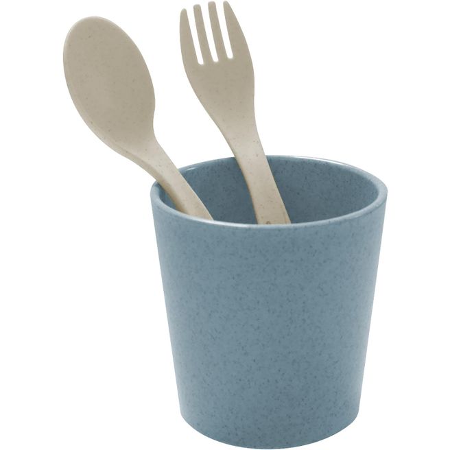 koziol EASY EATER SET - Becher+Besteckset 2-teilig