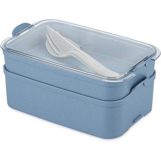 koziol STAKK BENTOBOX READY - Bentobox 2l+Liquidsafe Box+Besteckset (Bild 1)