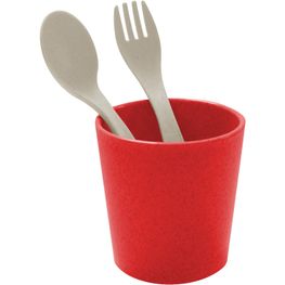 koziol EASY EATER SET - Becher+Besteckset 2-teilig