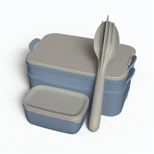 koziol STAKK BENTOBOX READY - Bentobox 2l+Liquidsafe Box+Besteckset (Bild 1)