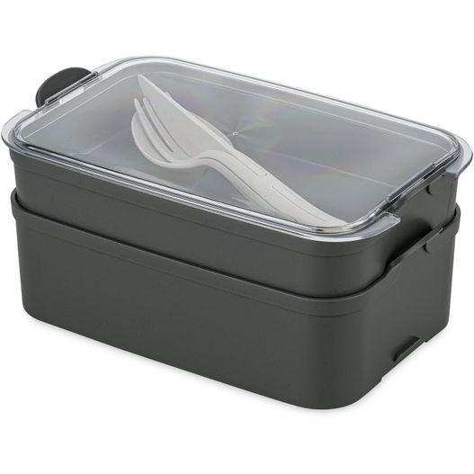 koziol STAKK BENTOBOX READY - Bentobox 2l+Liquidsafe Box+Besteckset (Bild 1)