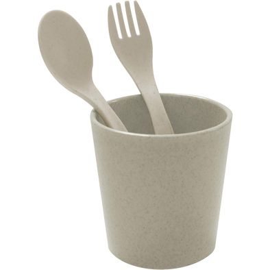 koziol EASY EATER SET - Becher+Besteckset 2-teilig