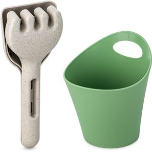 koziol KLIKK SAND READY BEACH - Sandwerkzeug Set 3-teilig+Utensilo 300ml
